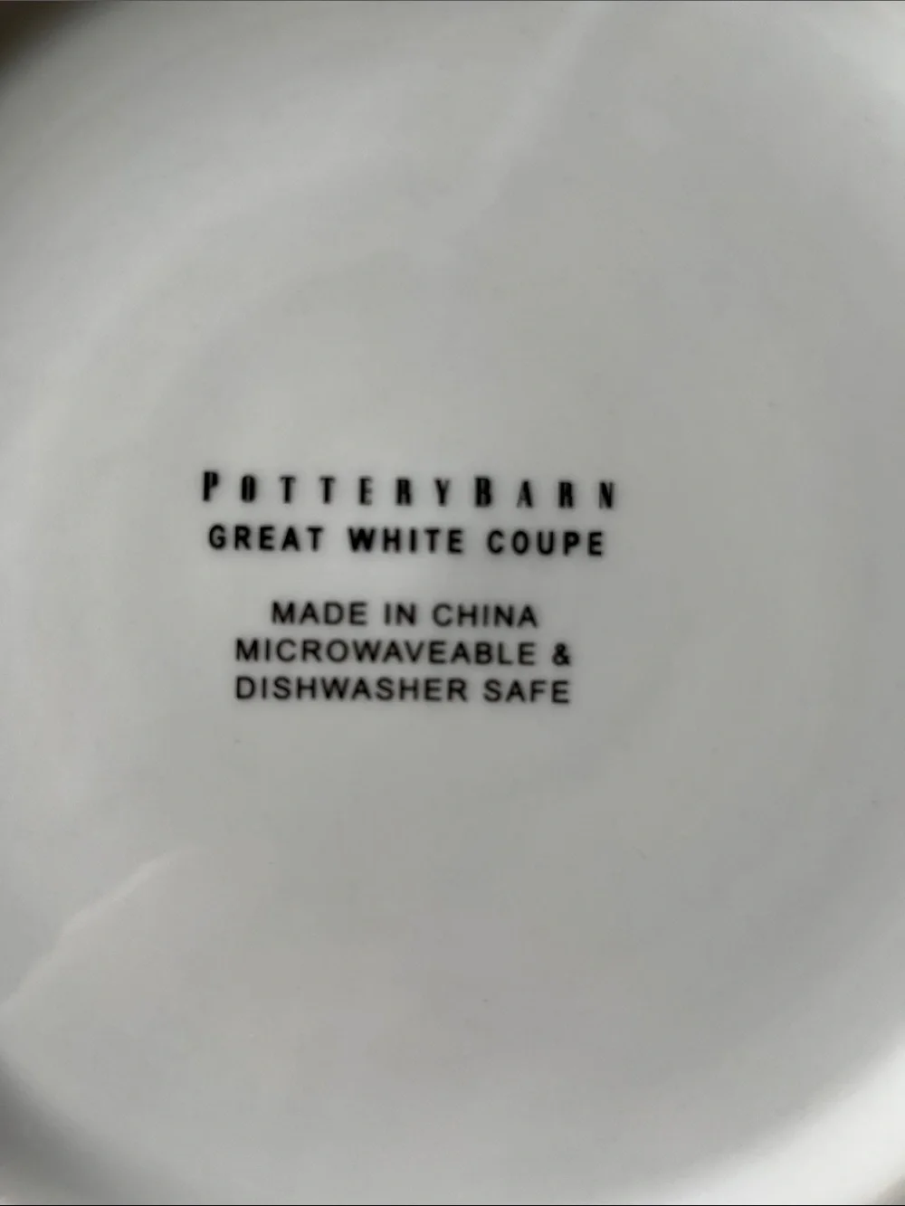 Pottery Barn Great White Coupe White 11”Ceramic Dinner Plate replacement piece